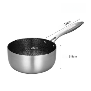 [5-Year Warranty]Tefal 30CM/20CM Honeycomb Non-Stick Frying Pan Stainless Steel Single Handle Wok Induction Compatible Periuk Masak Keluli 炒锅