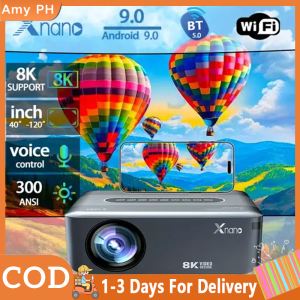 Projector 8K with WiFi Bluetooth Supported for Outdoor Movies 5G Video Projector for Home Theater Dolby Audio Zoom Portable Projector TV Stick PPT For Office Household