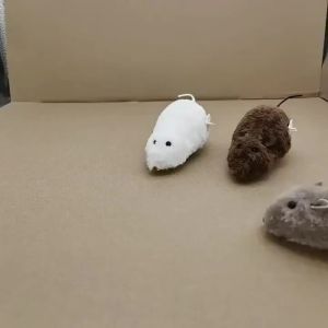 Bestseller 4 Color Cat Toys Wind-up Plush Mouse Toy for Cats and Dogs - Mechanical Movement Cloth Mouse No Batteries Required ddmytues2026