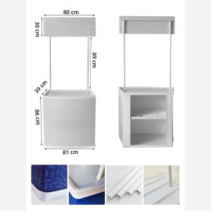 【Local Delivery】portable booth foldable Vacuum-formed PP promotional display stand sturdy and durable Used for businessstall