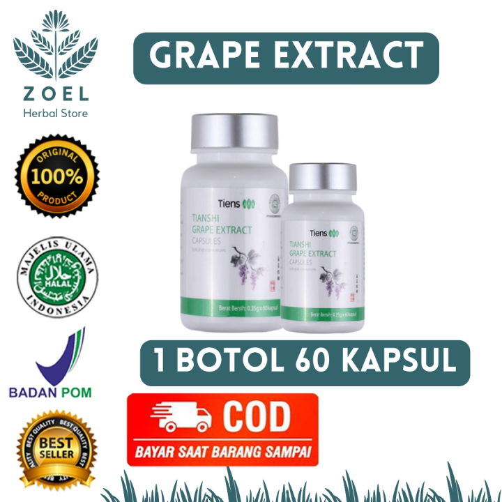 Mengatasi Gejala Jantung Koroner Tianshi Grape Extract Capsules ...
