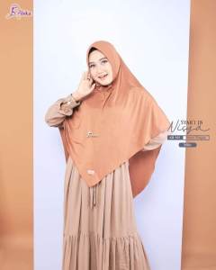 Jual Hijab Abika Bergo Syari Nisya AB 563 Jersey Ringan Premium Kerudung Syari Jumbo