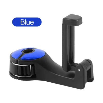KEBETEME 2 PCS Car-mounted Multi-functional Mobile Phone Holder Creative Rear Seat Headrest Hook Lock Buckle Style Car Phone Stand