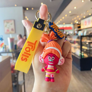 clu Trolls 3 Dolls Keychain Gift For Girls Kids Bag Pendant Poppy Branch Bridget Figure Toys For Kids Keychain ulc
