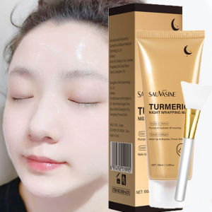 Turmeric Night Collagen Wrapping Mask Hydrating Moisturizing Brightening Peel-Off Mask Improve Dullness Skin Glowing Overnight Sleeping Mask 100ml