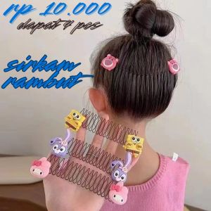 Sirkam Sisir Jepit & Pin Rambut Anak Motif KarakterKartoon Lucu Aksesories Rambut korean style