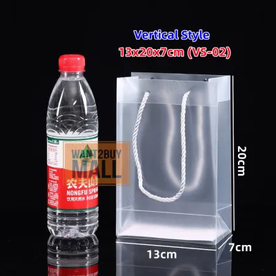 Frosted PP Tote Plastic Goodies Gift Bag Wedding Party Doorgift Transparent Handbag Beg Hadiah Kahwin Raya Kotak Kenduri