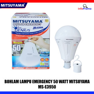 Bohlam Lampu Emergency 50 Watt Mitsuyama MS-E3950 Cahaya Putih SNI