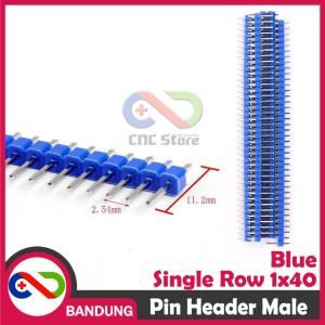 PIN HEADER MALE STRIP SINGLE ROW 1X40 2.54MM BLUE BIRU