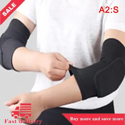 [COD]Flash Delivery 2PCS Elastic Elbow Pads Thickened Sponge Elbow Knee Protectors Guard Basketball Volleyball Sport Arm Sleeve Pad Adults Children