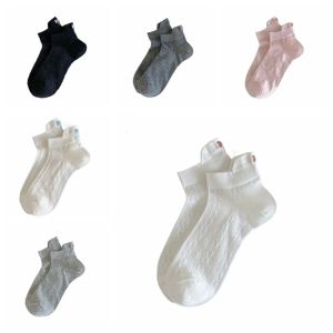 YTM 6Pairs Mesh Embroidery Bow Socks Lolita JK Sweet Socks Women Fashion Female Hosiery Ballet Tube Socks Lady