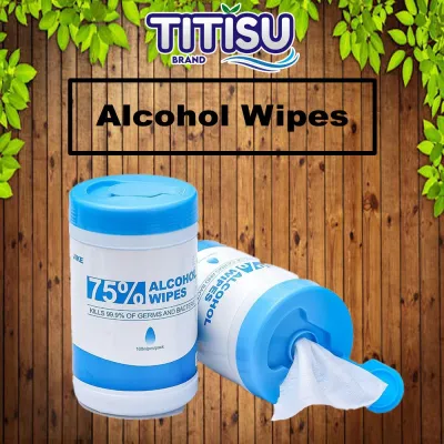 🧻[100Pcs] 75% Alcohol Wipes 100 Sheets Wet Tissue Antibacterial Wipes🧻[100 Helai] 75% Tisu Basah Alkohol Antibakteria Lap Basah🧻[100张] 75% 消毒酒精湿巾100抽一次性擦手清洁湿纸巾🧻