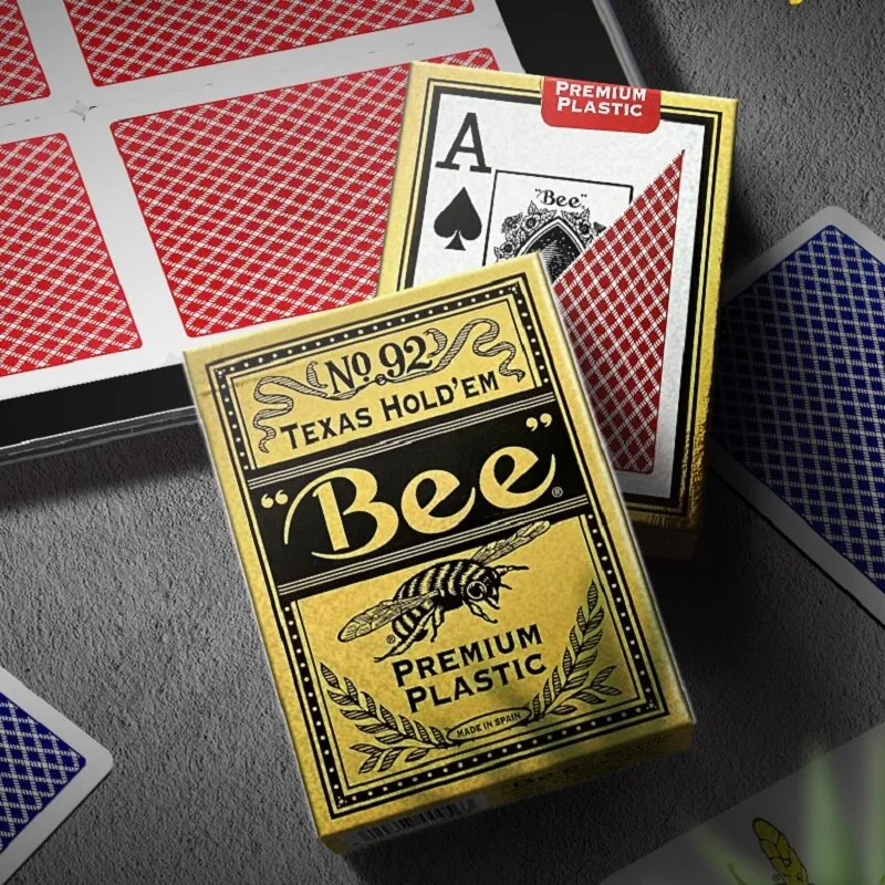 Plastic Bee Playing Cards Jumbo Index Deck Bridge Size Waterproof - Main Image