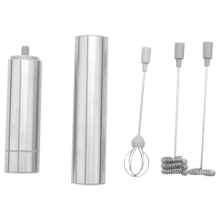 Handheld ThreeLayer of Whisk Battery Operated Electric Foam Maker for