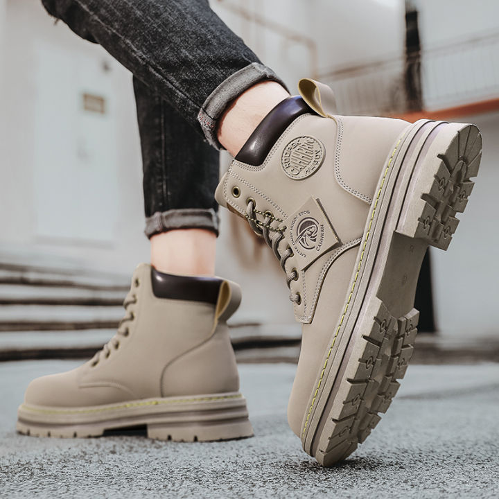 [p1p1] Walking Ankle Boots for Men Outdoor Boots Luxury Brands Men's