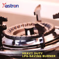 ASTRON GS-9090 Built-in Double Burner Gas Stove with Hob and Tempered Glass Top. 