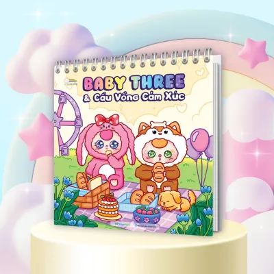 Sách tô màu Baby Three & Cầu vồng cảm xúc