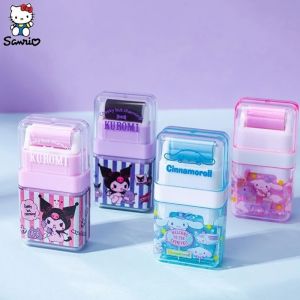 Cute Sanrio Pencil Eraser Cartoon Hello Kitty Kuromi My Melody Cinnamoroll Roller Eraser Pencil Rubber Erasers for Kids School Office