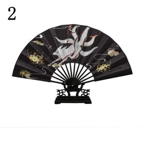 TSEVD Dày Quạt gấp phong cách Trung Quốc Tre Lớn Quạt gấp huyền thoại Cổ Đại Đồ trang trí Di động Quạt gấp lụa cổ điển Phụ nữ