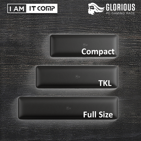 GLORIOUS Padded Keyboard Slim Wrist Rest Stealth Edition ( Compact