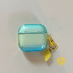 TPU Smudge Headset Lemon Case For iPhone 15 Shockproof Charging Box Silicone Soft Cover