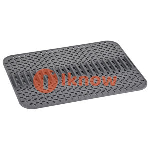 I Know Dish Drying Mat For Kitchen Counter Silicone Large Dish Drying Pad Easy Clean Non-Slipping Heat Resistant Dish Rack Mat Foldable Dish Drain Mat Sink Mat