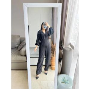 Jumpsuit Crinkle Lengan Balon Wanita FREE Bando 7881