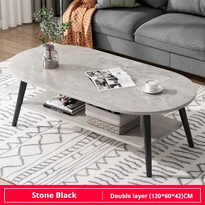 Cloud Coffee Table Mango Meja Double Layered Sofa Table Tea Table Elliptical Corner Rental House Simple Table ruang tamu mini Kecil 云朵茶几
