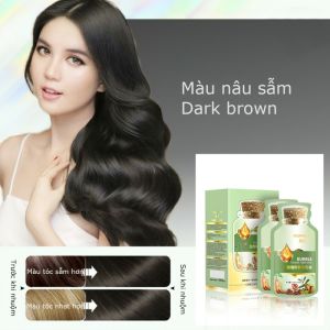 (Hộp 10 Gói) Dầu Gội Nhuộm Màu Tóc Thảo Dược Dầu Gội Phủ Bạc Tóc Nuôi Dưỡng Tóc Khoẻ Óng Mượt-HAUSE