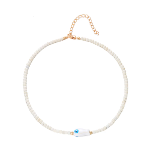 Delicate Ceramic Fish Beaded Collarbone Necklace Colorful Bohemian Design Lightweight Everyday