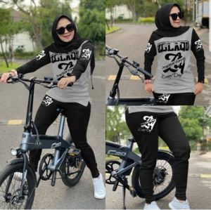 Setelan Baju pakaian Lengan Panjang/Setelan Gowes Versi Baru / setelan wanita / setelan olahraga / pakaian wanita (GOOD QUALITY)