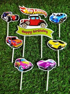 Topper Cake hotwheels Hiasan kue ulang tahun happy birthday karakter