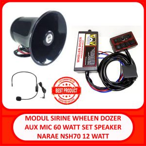modul sirine dozer aux mic volume 60 watt satu set speaker narae 12 watt