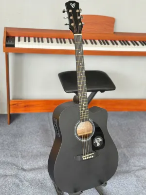CHÍNH HÃNG- Guitar Acoustic T100 Pro - Gỗ Nhập Khẩu Cao Cấp - Tặng kèm Phụ kiện -Size 40 Dài 102cm Rộng 40cm.