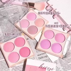 Bảng Blush 4 Màu Mềm Mờ Hồng Tự Nhiên Tìm Học Sinh & Người Mới Bắt Đầu Trang Điểm Ngày Lễ