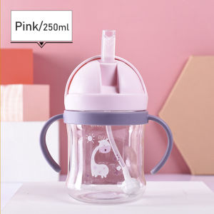 BY01 Baby Feeding Cup Children Leakproof Learn Feeding Drinking Botol BPA FREE Botol Minum Bayi Gelas Anak Balita Training Cup Baby 250ml Baby Sippy Training Cup Karakter Selang Sedotan Anti Kolik Gravity Ball Tanduk Rusa BPA FREE