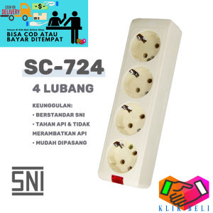 Klik-Beli Stop Kontak Tanpa Kabel 4 Lubang SNI Colokan Cok Listrik + Non Saklar