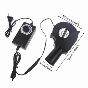 Outdoor BBQ Fan PWM Blower Fan For Kalan With Speed Control 12V 2A Large Air Flow AC Powered Turbo Fan for Camping Picnic Trip BBQ