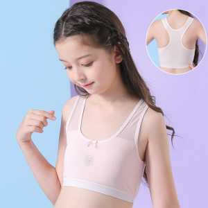 Teenager Girls Padded Mesh Singlet Children Training Bra Budak Sekolah Rendah