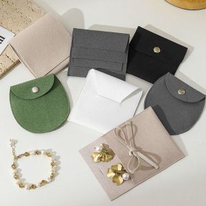 NOVELLEO 5Pcs Velvet Jewelry Packing Bag Rings Earrings Bracelet Necklace Jewelry Storage Case Light Luxury Organizer Jewelry Display Box Travel