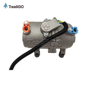 Treeligo 12V/24V Air Conditioner Electric Compressor for Car Set with Control Panel for Truck Bus Automotive Boat Tractor