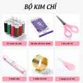 Hộp Kim Chỉ Khâu Đa Năng 3 Tầng 20 chi tiết tiện lợi khâu vá quần áo - Bộ Hộp Kim Chỉ May Vá Đa Năng Gia Đình NHIỀU TẦNG  - Kim Khâu, Chỉ, Kéo, Thước Dây, Đủ Size Màu Mini. 