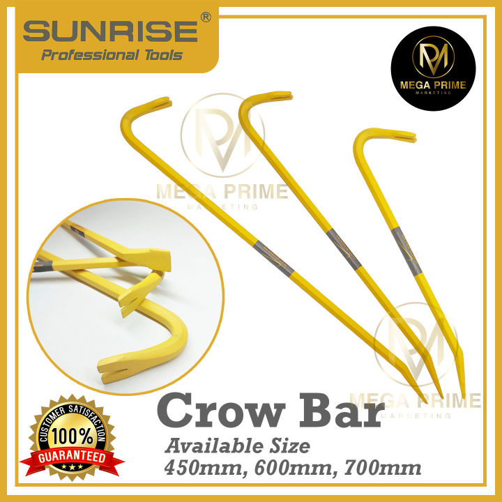 SUNRISE Crow Bar Ripper Tool Nail Remover / Crow Wrecking Bar Forged ...
