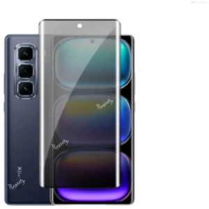 3D กระจกนิรภัยสำหรับขอบโค้งเพิ่มความเป็นส่วนตัว Infinix Hot 50 Pro Plus 50Pro 50i Hot50 Hot50Pro Infinix + 4G หน้าจอป้องกันการสอดแนมเลนส์ด้านหลังกล้องกระจกนิรภัยป้องกันปกป้อง X6880กระจก