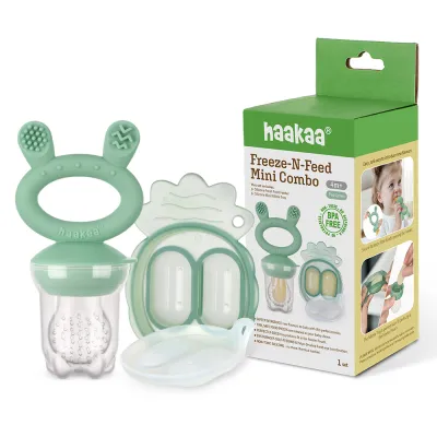 Haakaa Freeze-N-Feed Mini Combo / Fresh Food Feeder & Cover Set