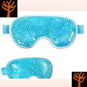 Eye Mask Cooling Eye Mask with Gel Bead Reusable Hot Cold Therapy Eye Mask Cold Pack Warm Hot Heat Ice Cool Compress Soothing Tired