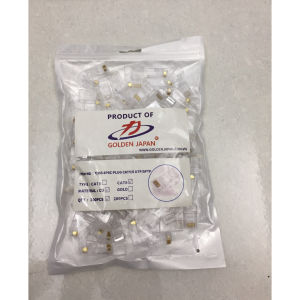 [Ảnh thật] [Chính hãng] Đầu bấm mạng RJ-45 Cat 5 - Hạt mạng golden japan túi 100 hạt nhập