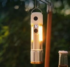 Portable Flashlight Rechargeable Waterproof  Multi-functional Outdoor Camping LED Telescopic Zoom White Laser