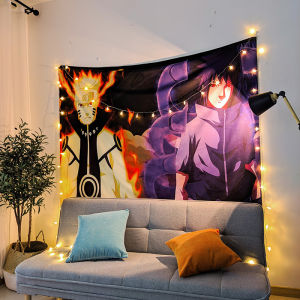 ผ้าแขวนอะนิเมะ Naruto Live Room Background Cloth สำหรับตกแต่งห้องเช่าพรมแขวนผนัง