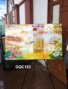 Tranh Tráng Gương thuận buồm xuôi gió tranh thuận buồm trang trí tranh treo tường thuận buồm tranh biển trang trí khung tranh thuận buồm xuôi gió GQC153